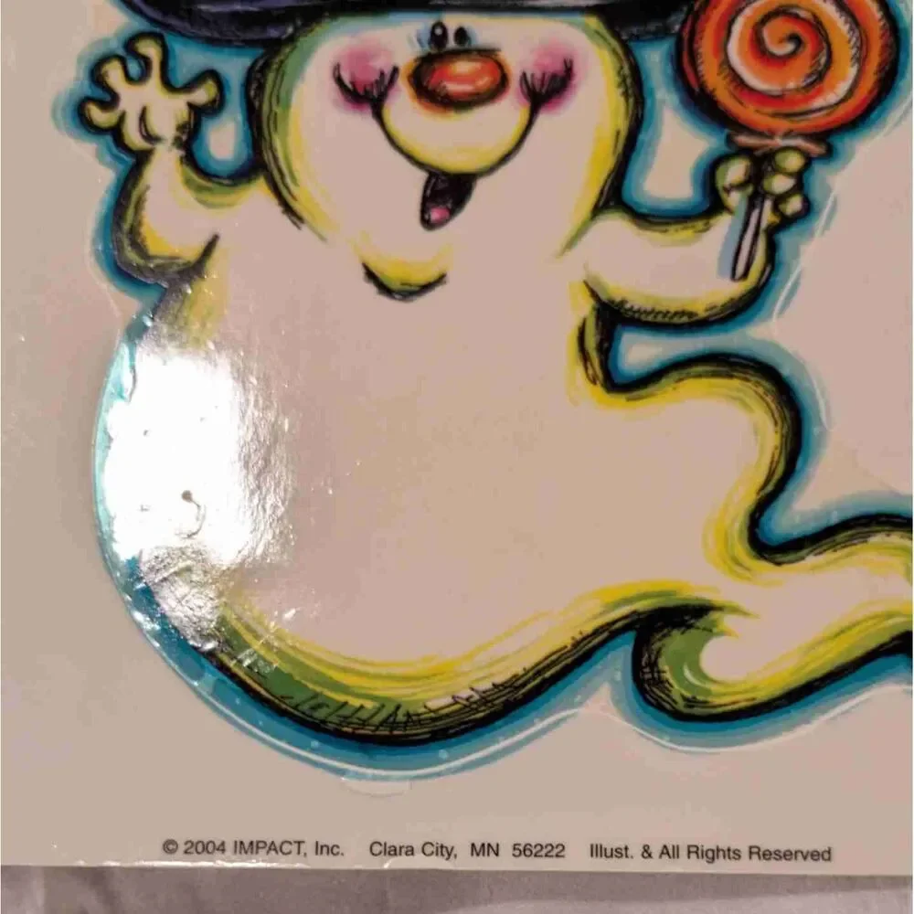 Vintage Halloween Ghost Pumpkin Window Clings Home School Activities Craft